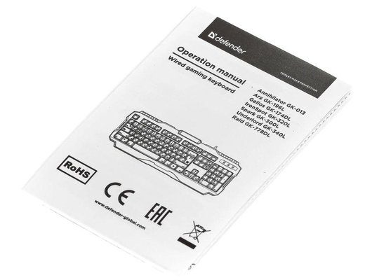 Клавиатура проводная игровая Defender Raid GK-778DL